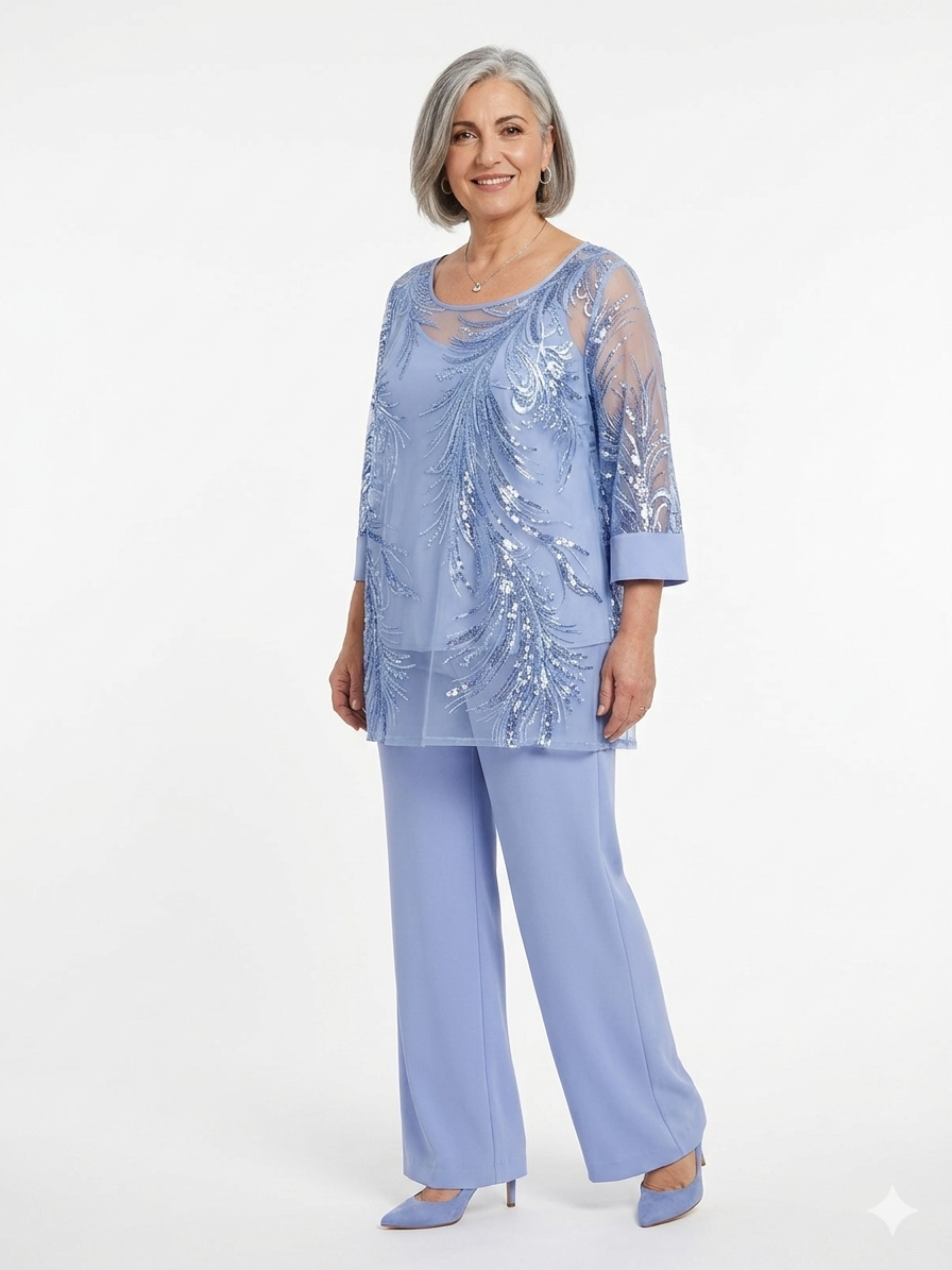 COMPLETO BLUSA PAILLETTES