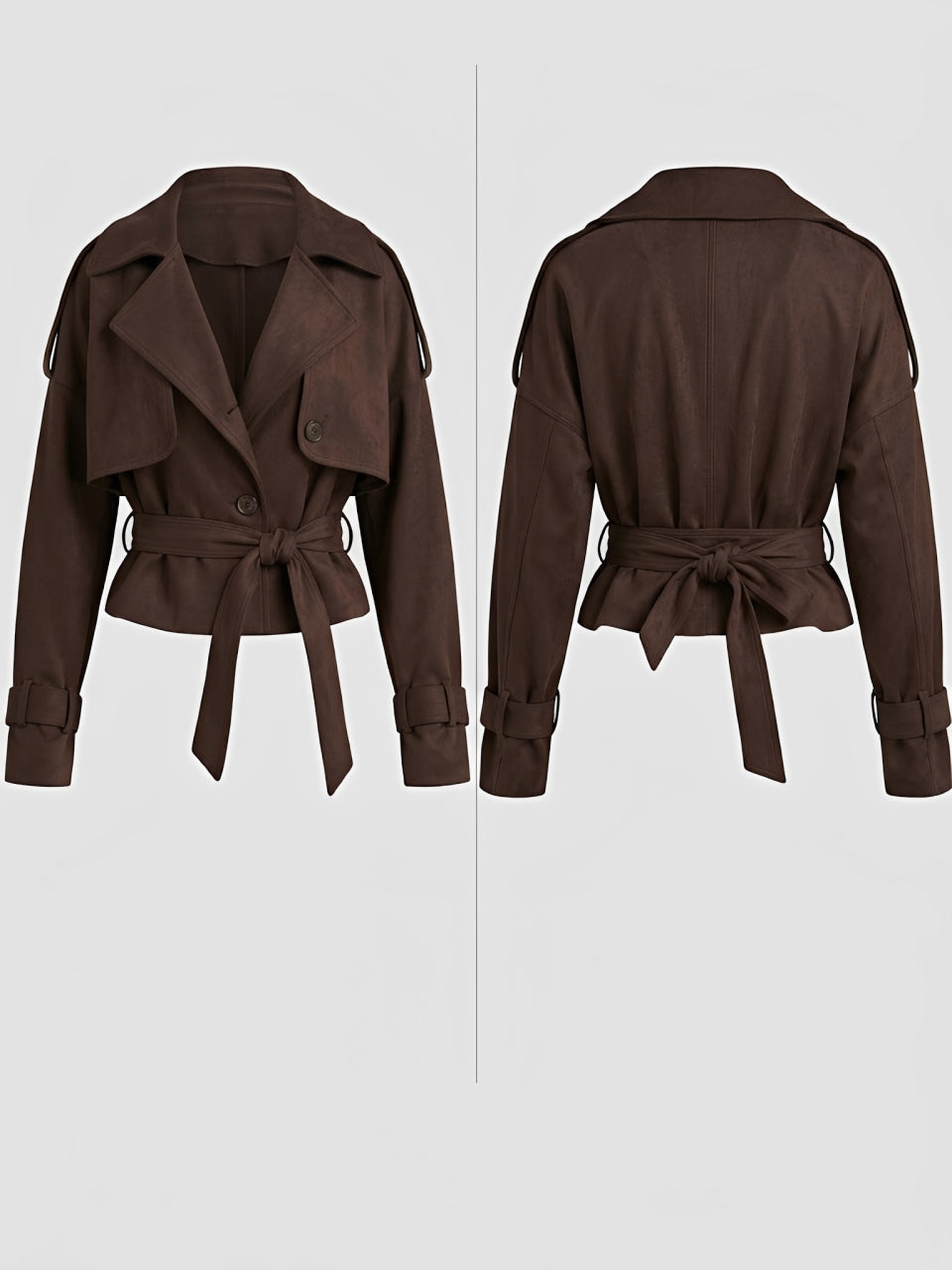 TRENCH CORTO SCAMOSCIATO