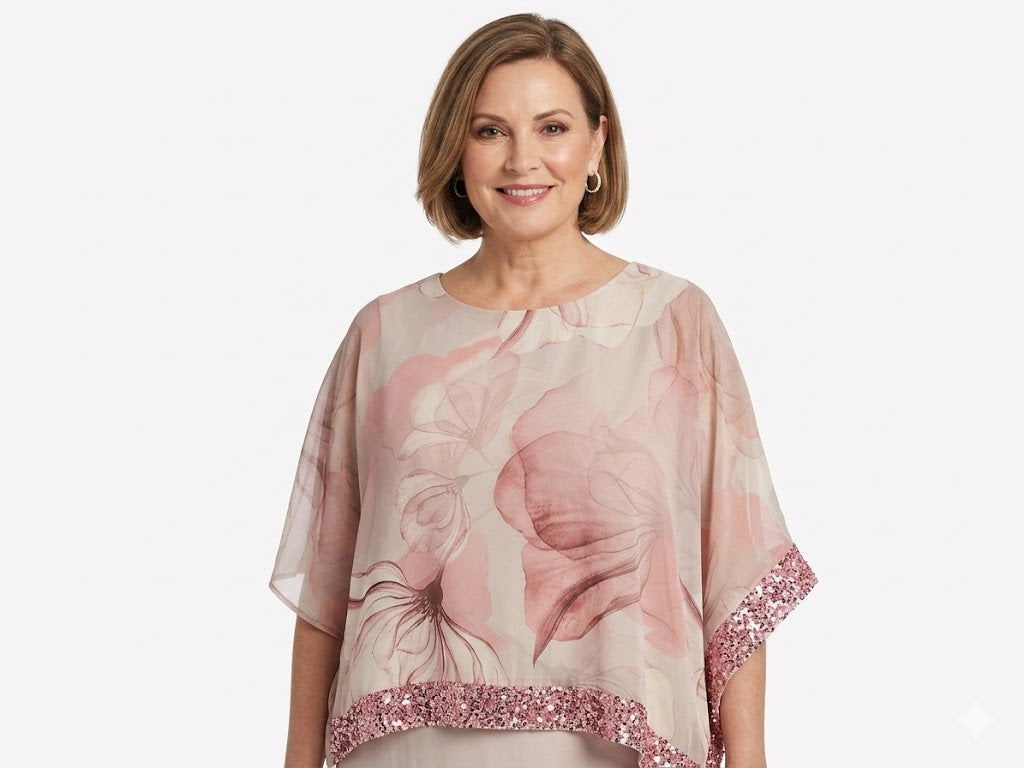 BLUSA ROSA FLOREALE