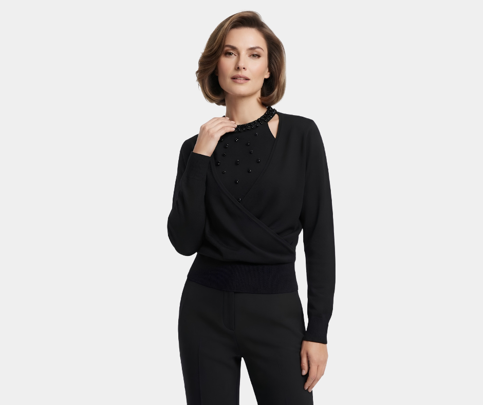 MAGLIONE SCOLLO INCROCIATO