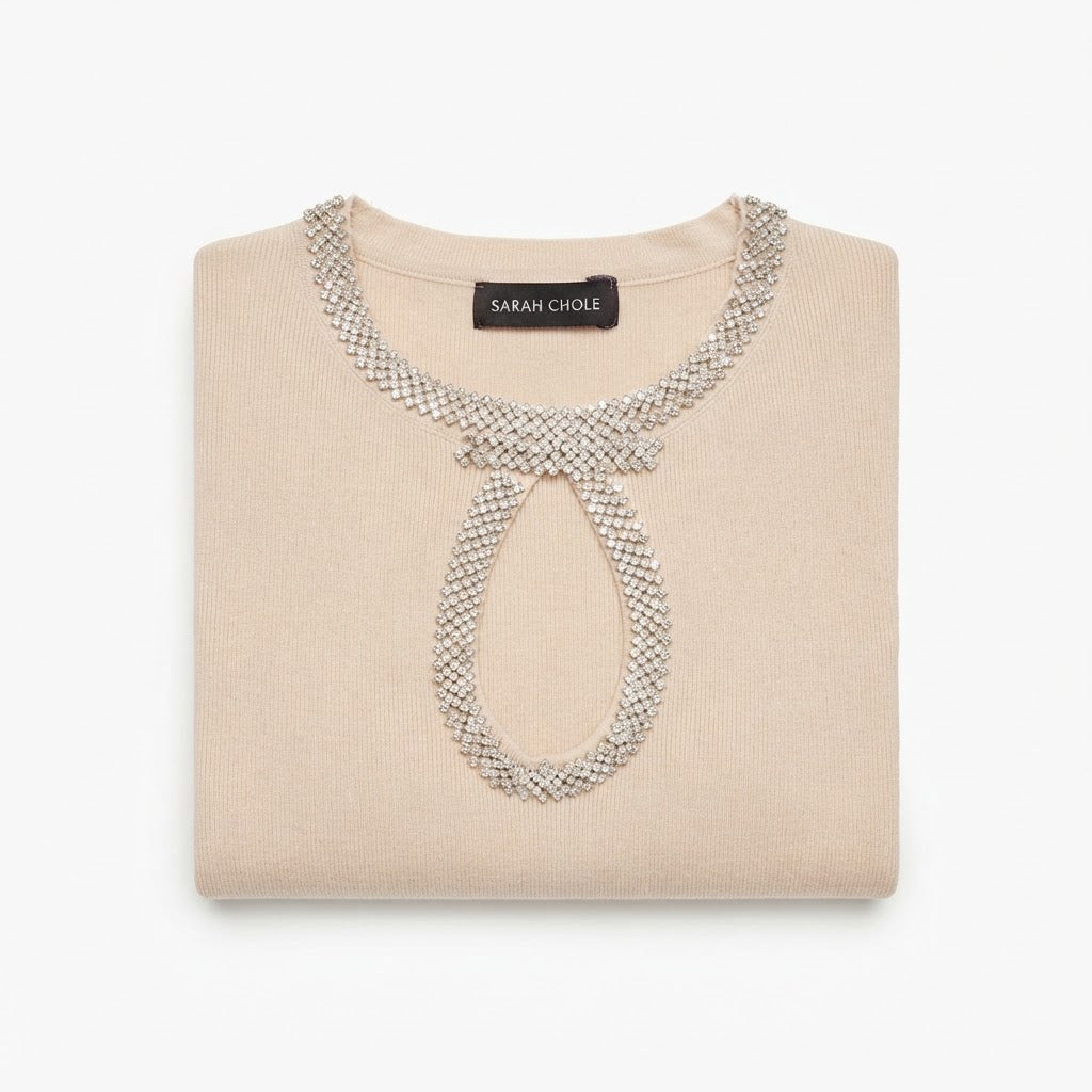 MAGLIONE GIROCOLLO A GOCCIA