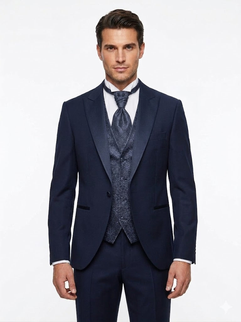 SMOKING LANCIA GILET LAVORATO