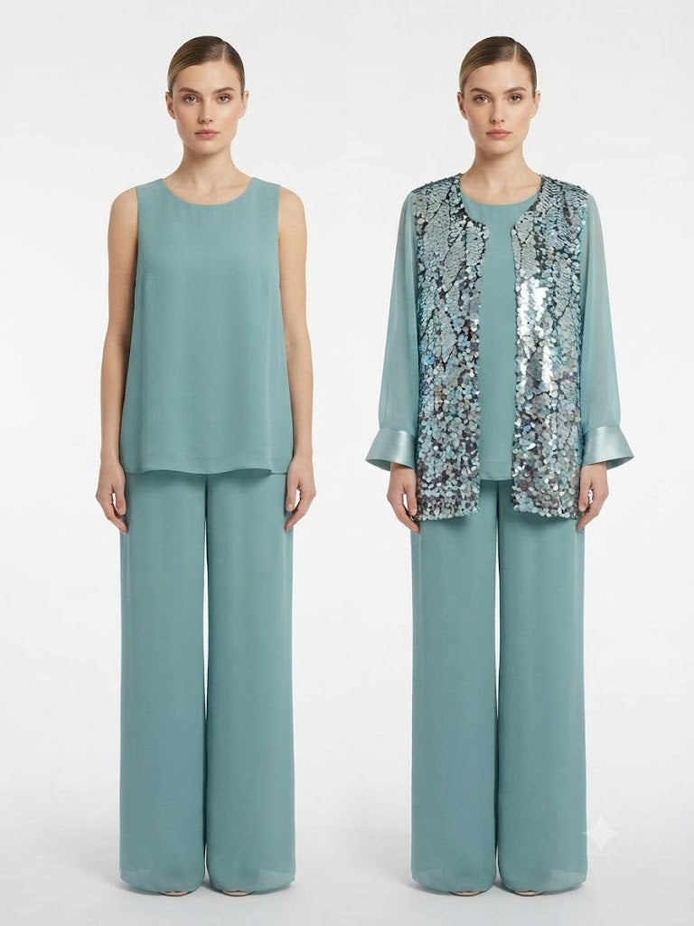 TAILLEUR PAILLETTES ARGENTATE