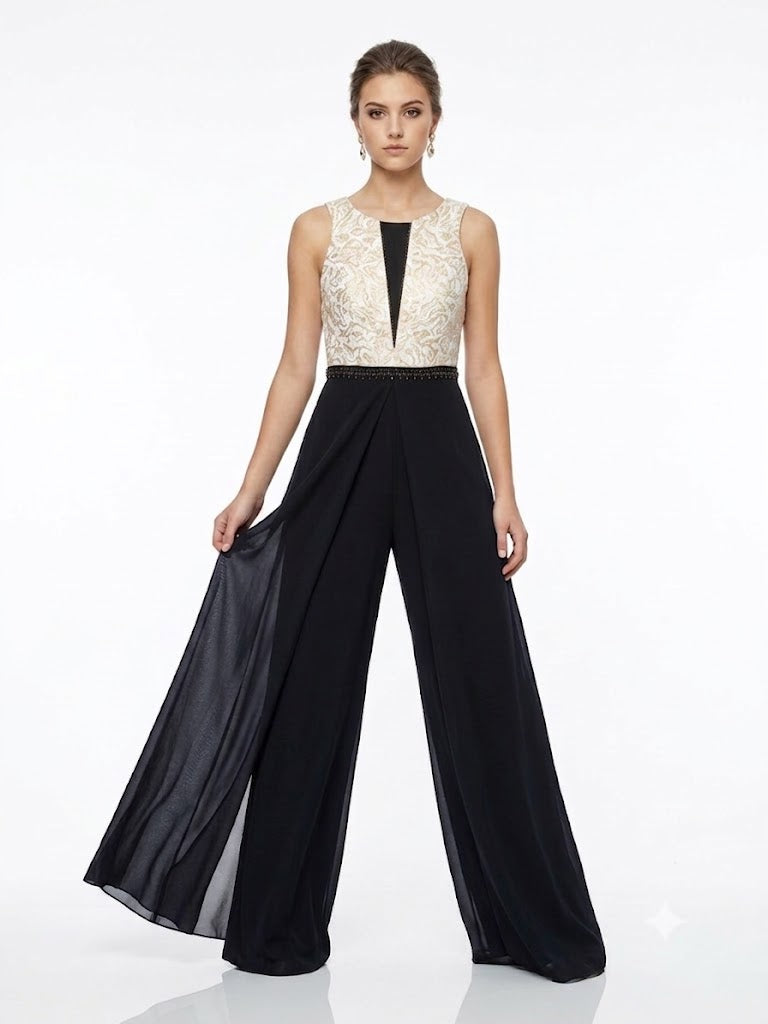 TUTONE CHIFFON & PIZZO