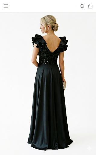 ABITO CON SPALLE ROUCHE NERO