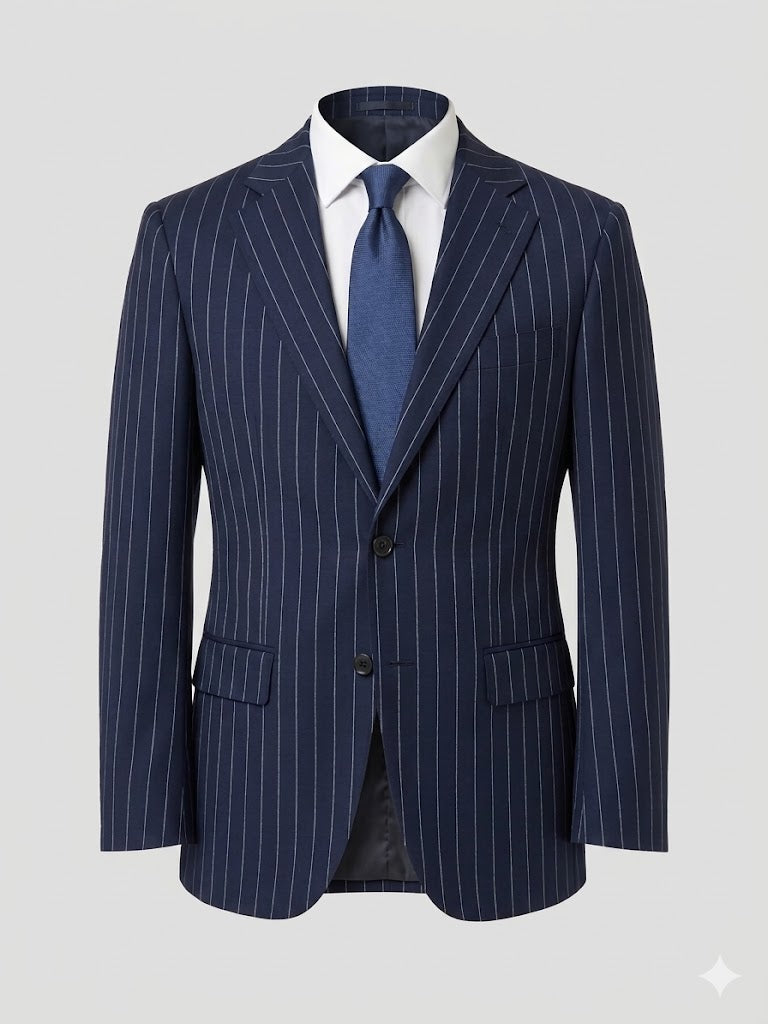MONOPETTO GESSATO BLU