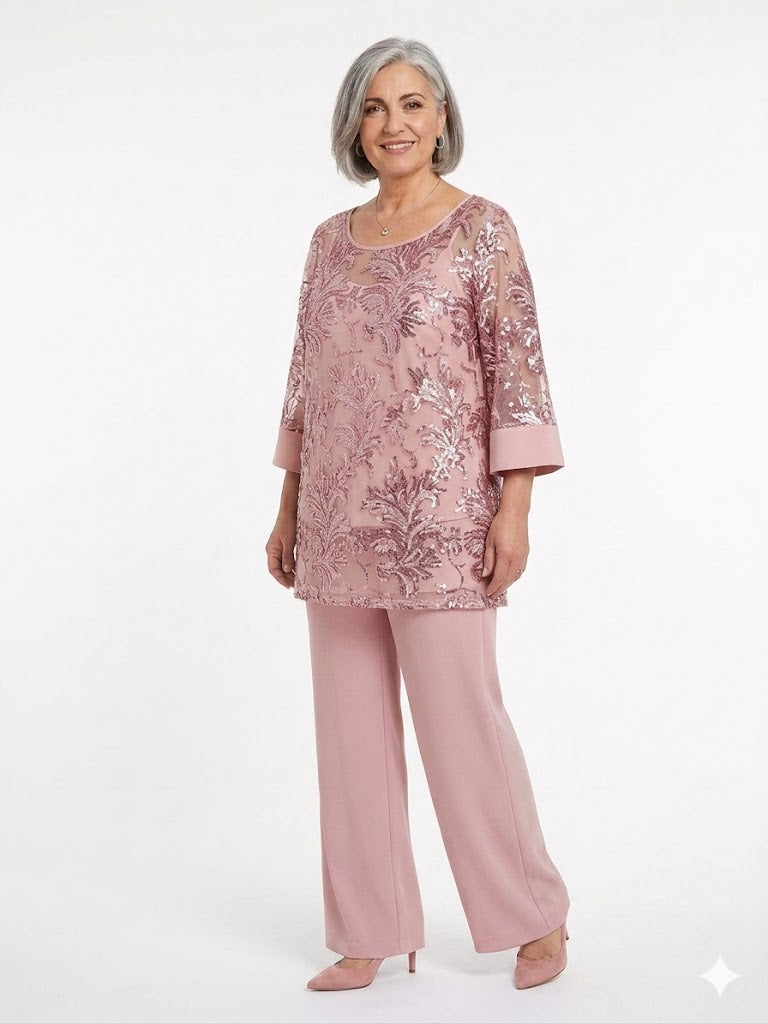 COMPLETO BLUSA PAILLETTES