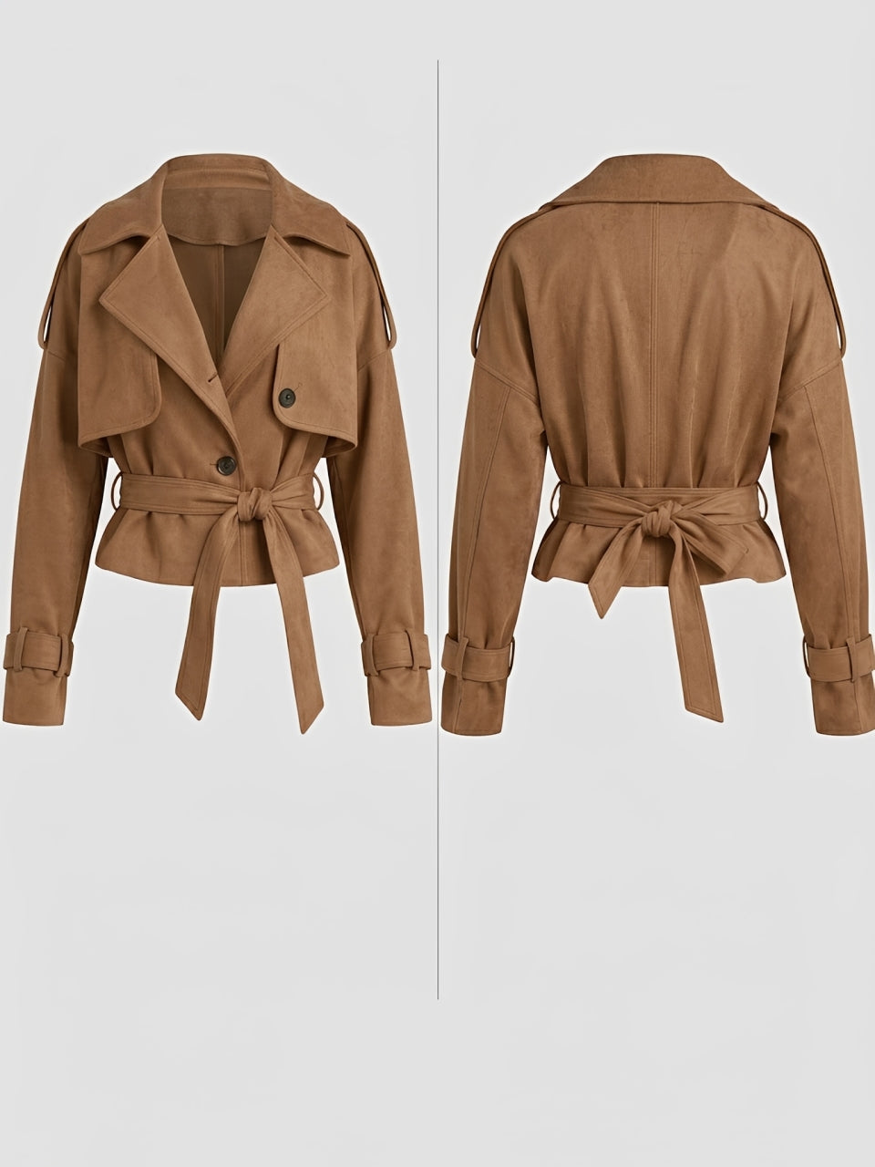 TRENCH CORTO SCAMOSCIATO