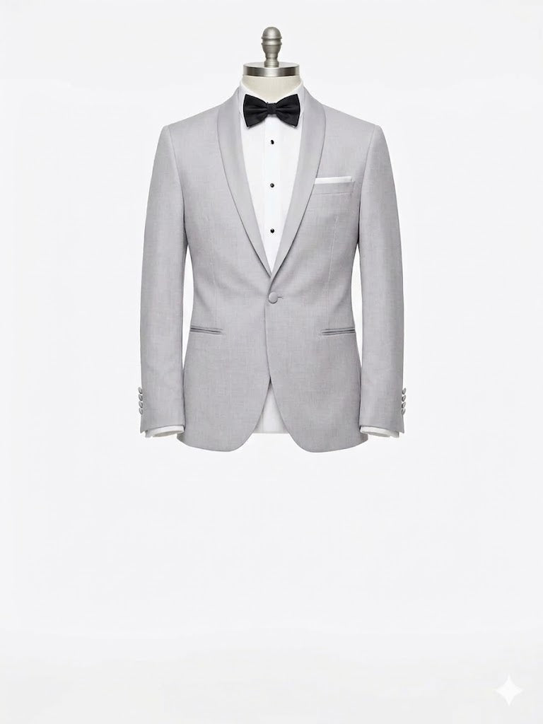 FINTO SMOKING SCIALLE GRIGIO
