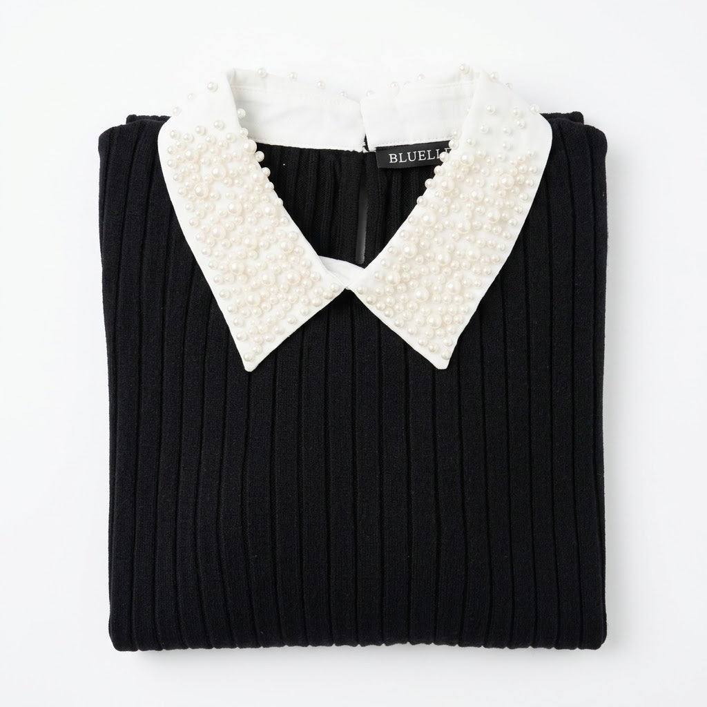 MAGLIONE COLLO DI PERLE