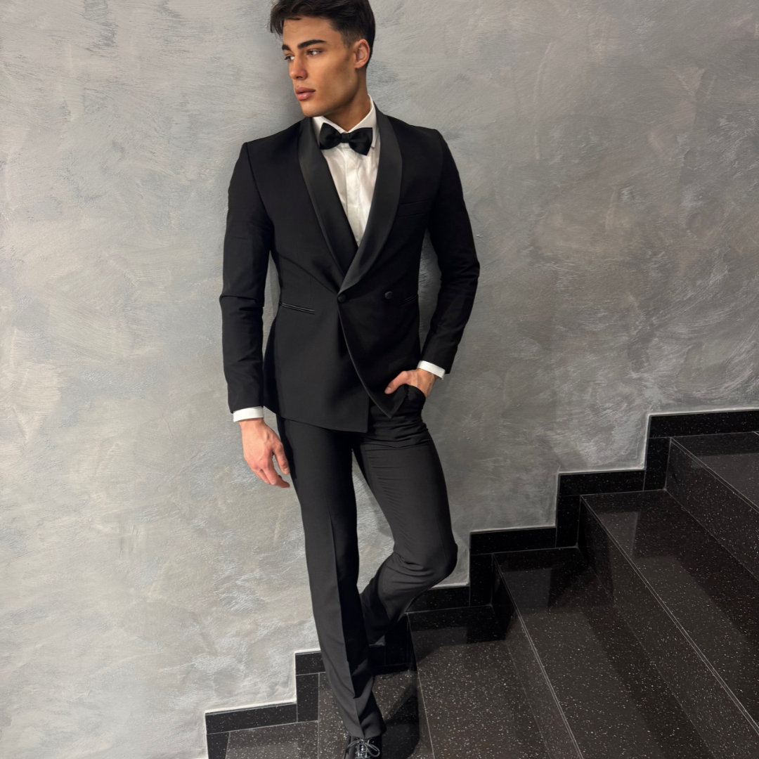 SMOKING SCIALLATO DOPPIOPETTO A DUE BOTTONI