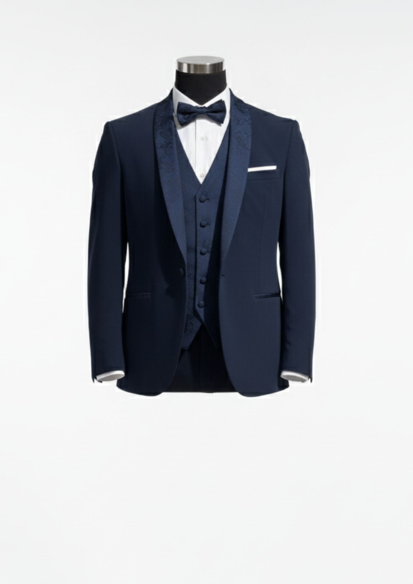 SMOKING SUIT SHAWL ARBORE BLUE