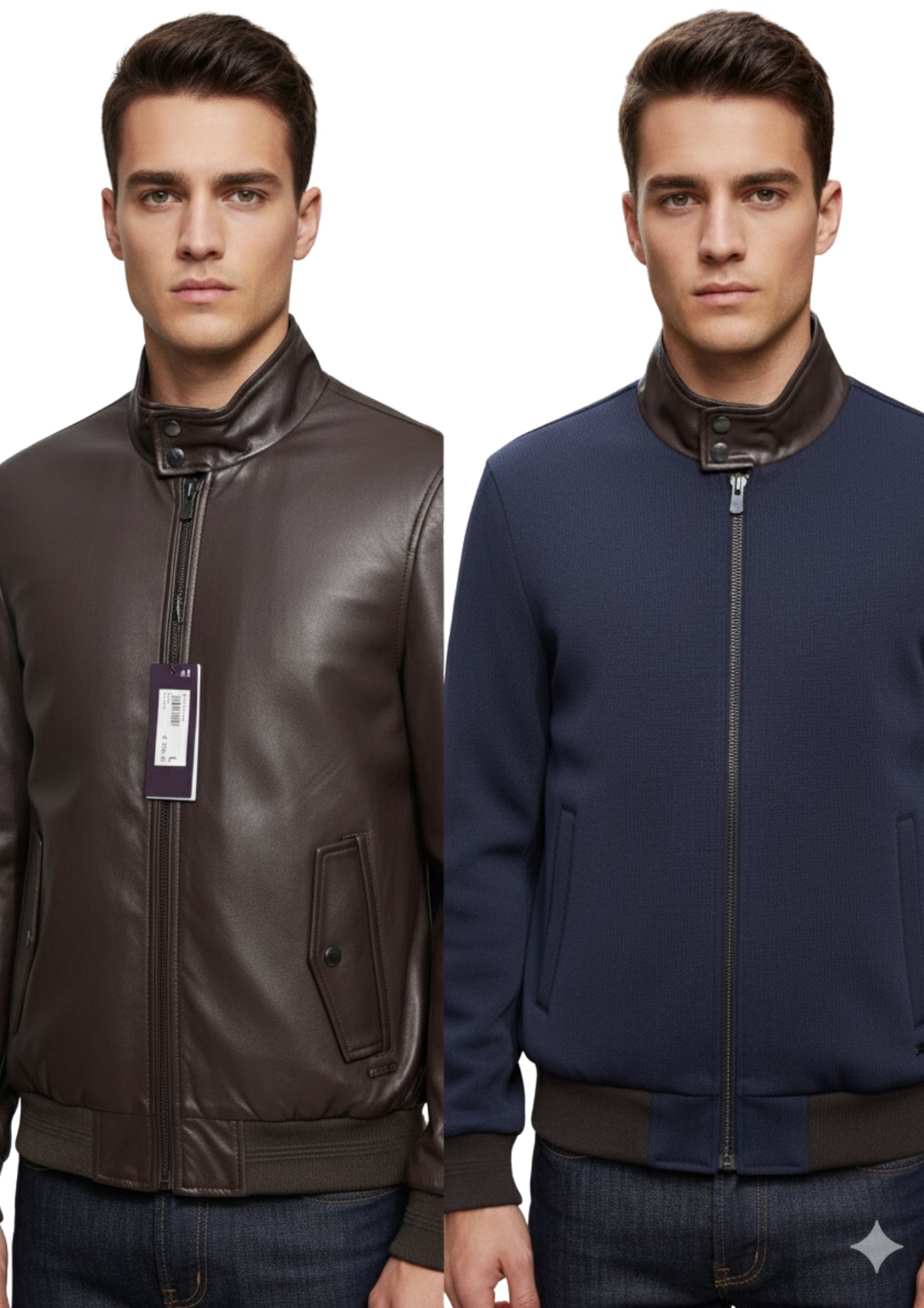 Giubbotto in Pelle Reversibile