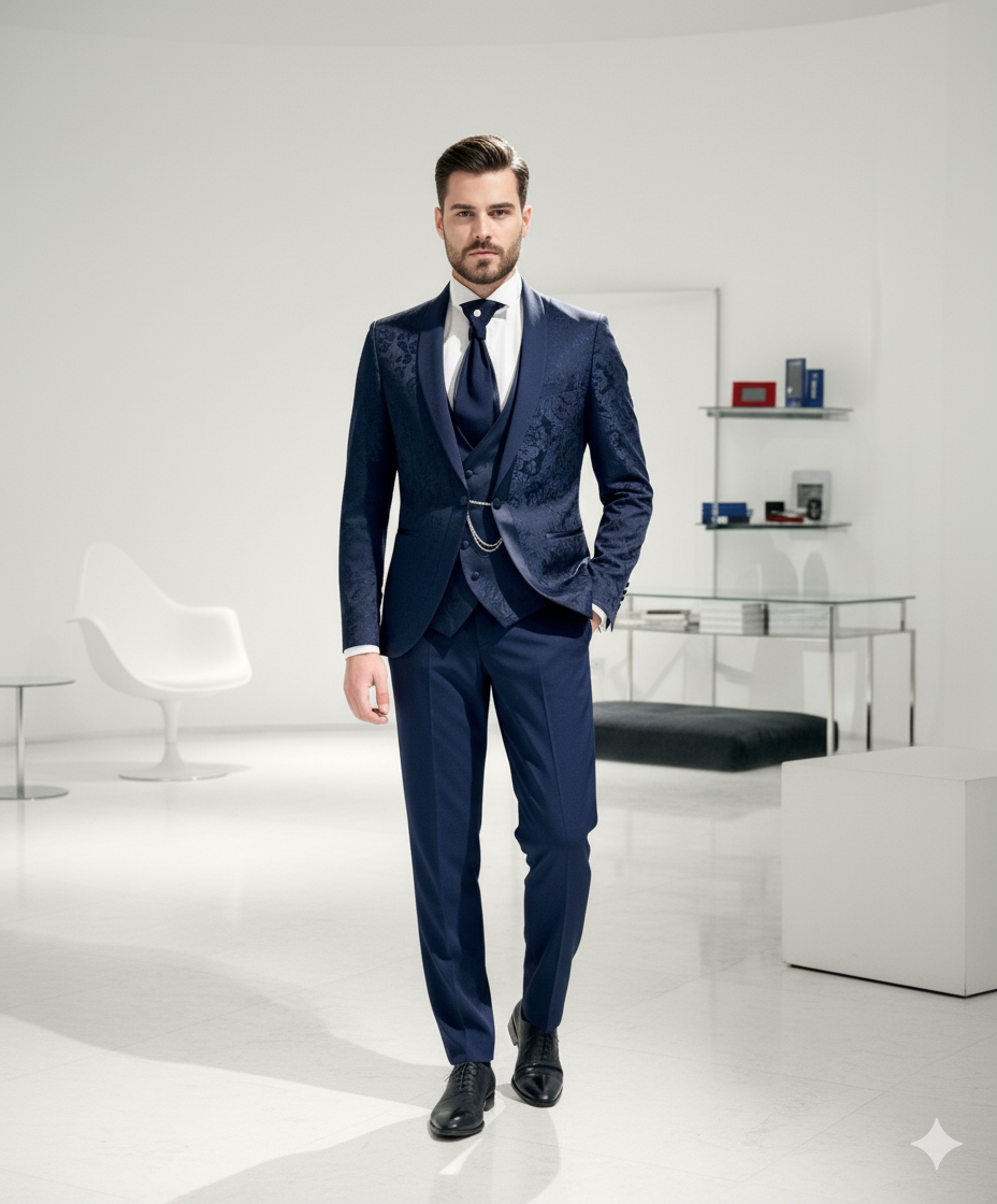 CHÂLE DAMASSÉ SMOKING