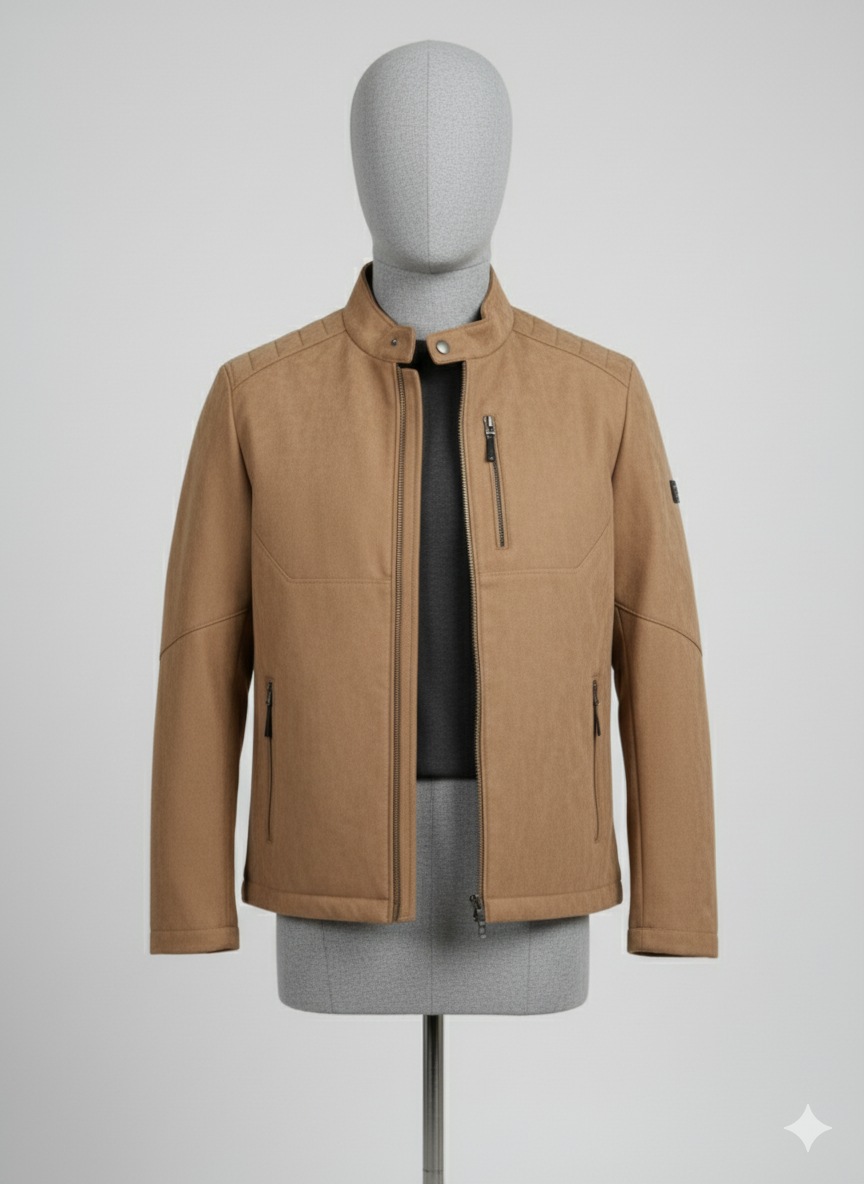 Giubbotto in Camoscio Beige