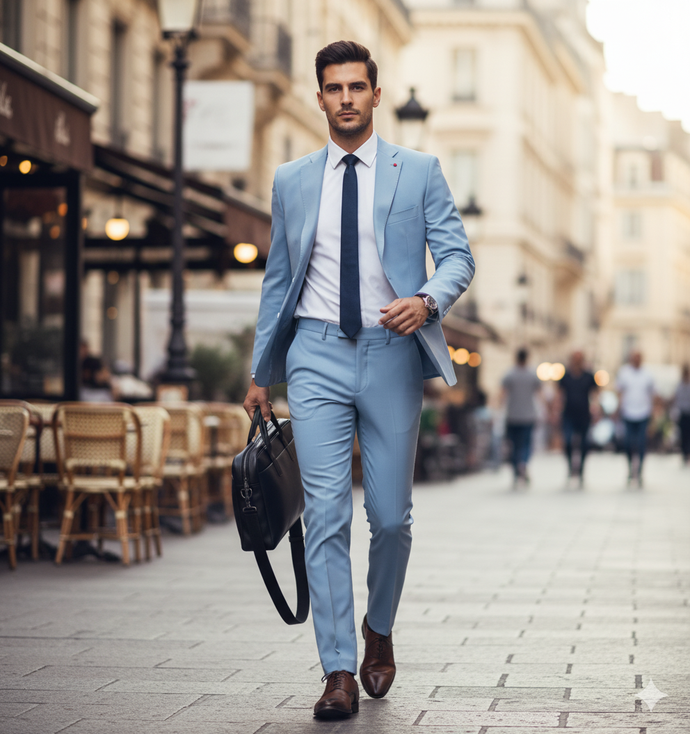 SOFT LIGHT BLUE DRESS