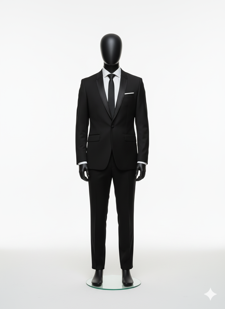 SMOKING SUIT SHAWL-BLACK THREAD