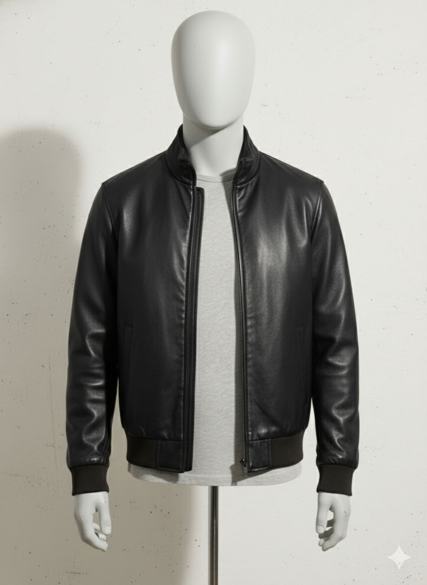 Giubbotto in Pelle Nero