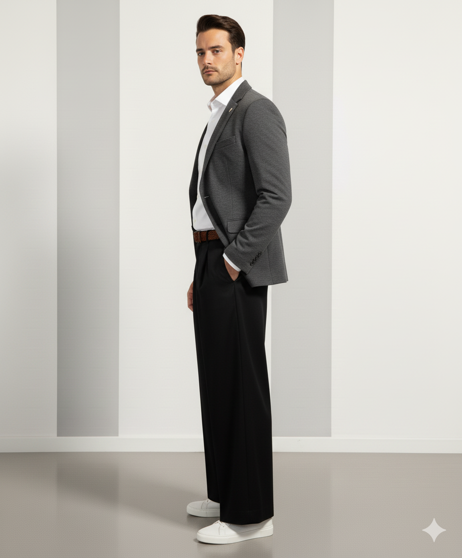 PANTALONE UOMO A PALAZZO NERO