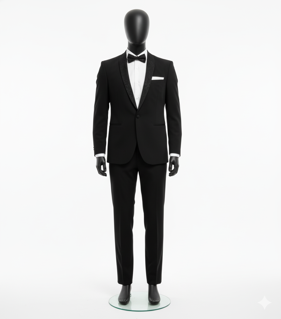 BLACK ARBORE SHAWL TUXEDO SUIT