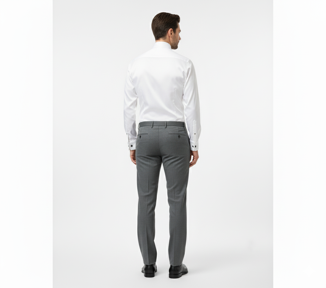 SATIN SHIRT WITH COVERED BUTTONS