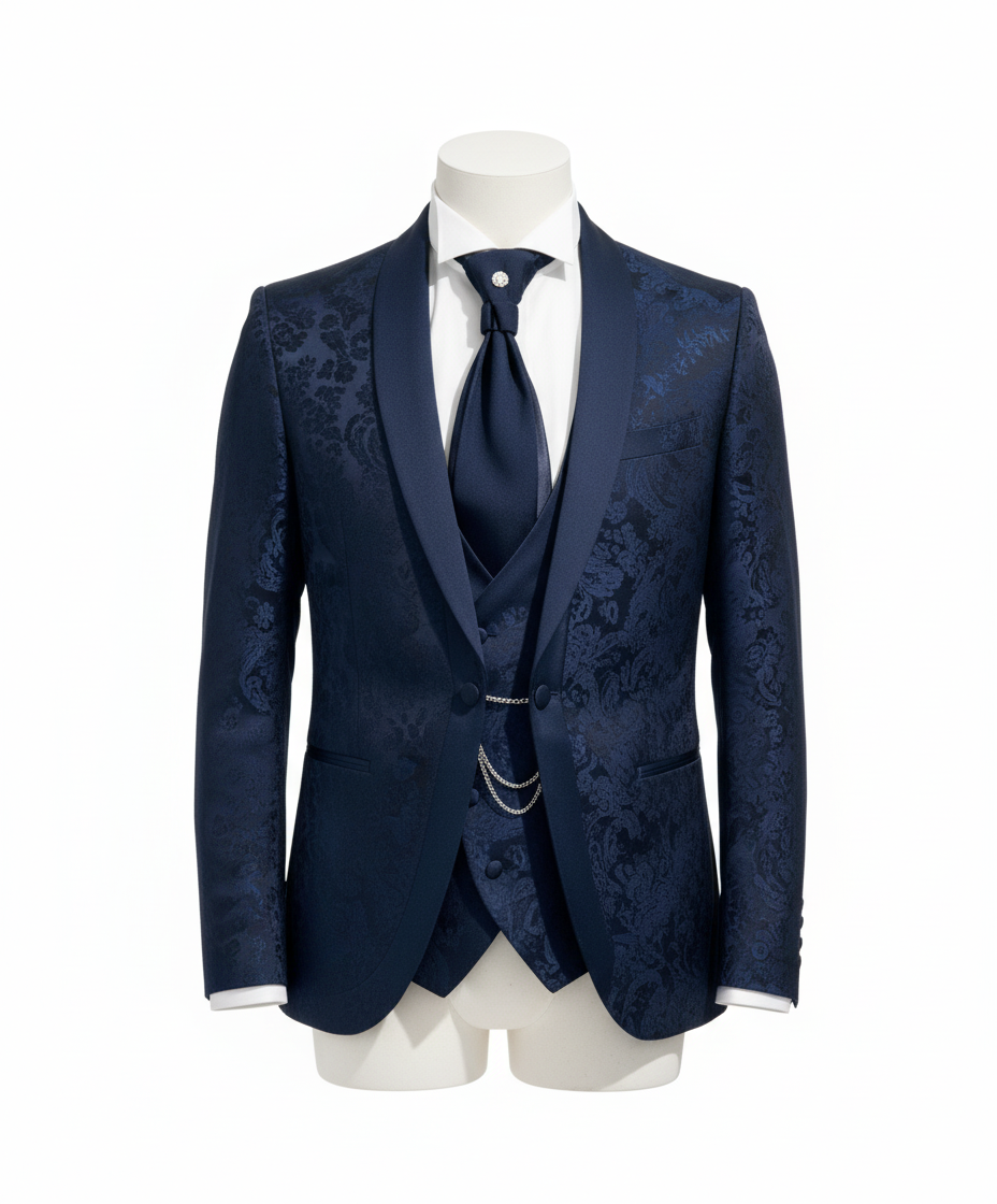 CHÂLE DAMASSÉ SMOKING