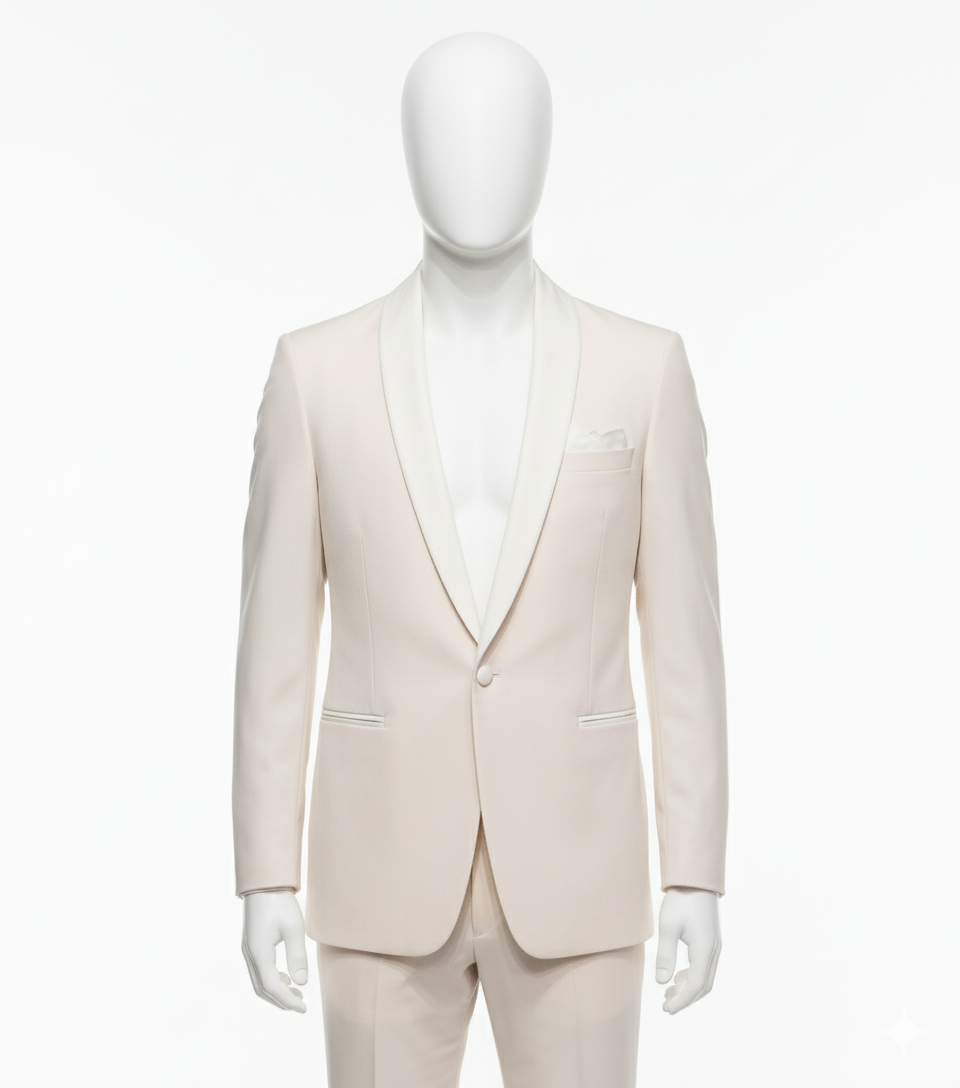 ABITO SMOKING A SCIALLE INTARSIATO