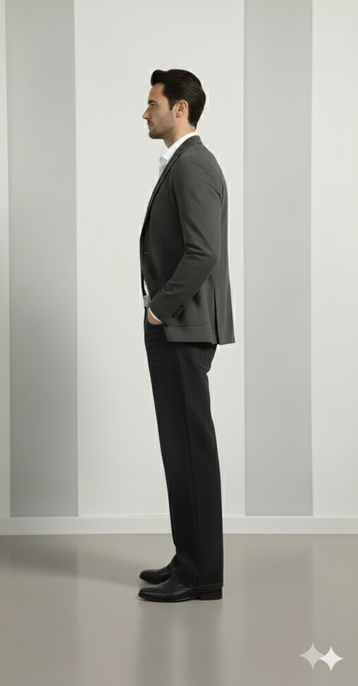 JEANS A PALAZZO NERO