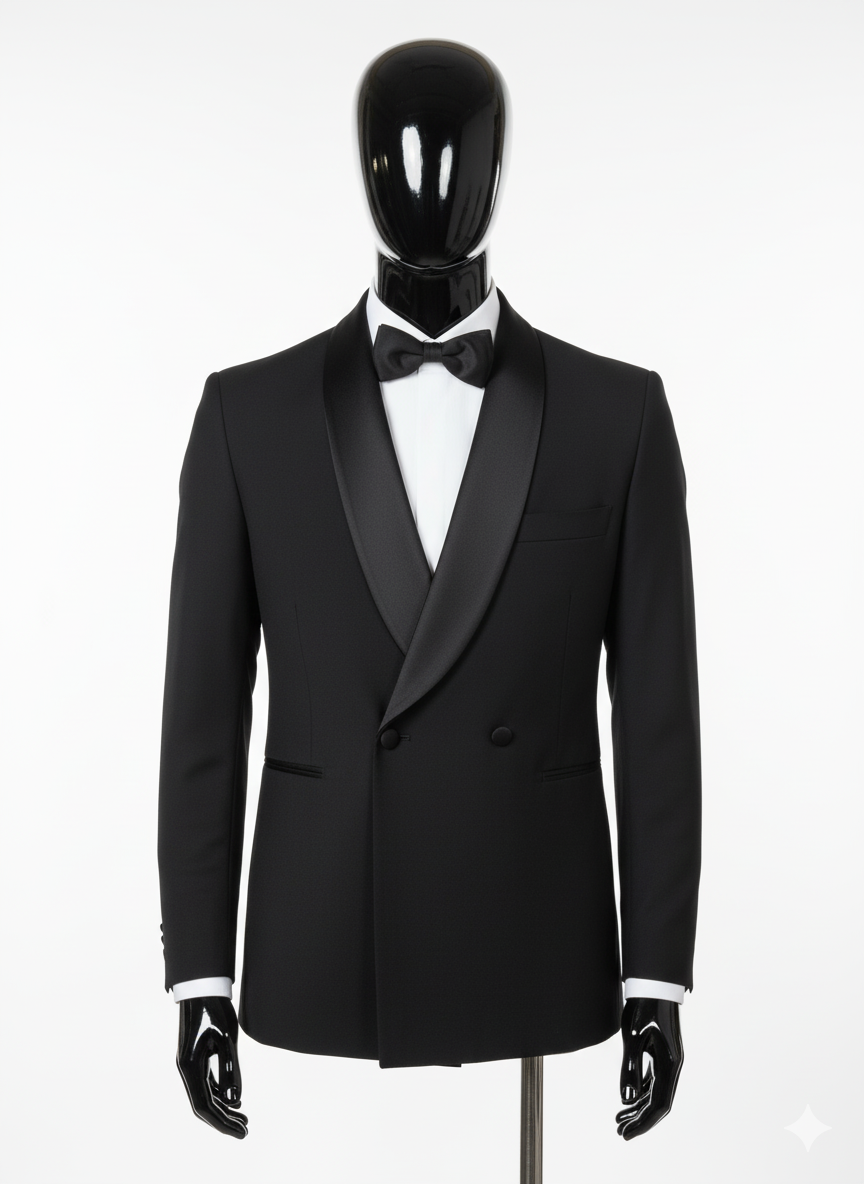 SMOKING SCIALLATO DOPPIOPETTO A DUE BOTTONI