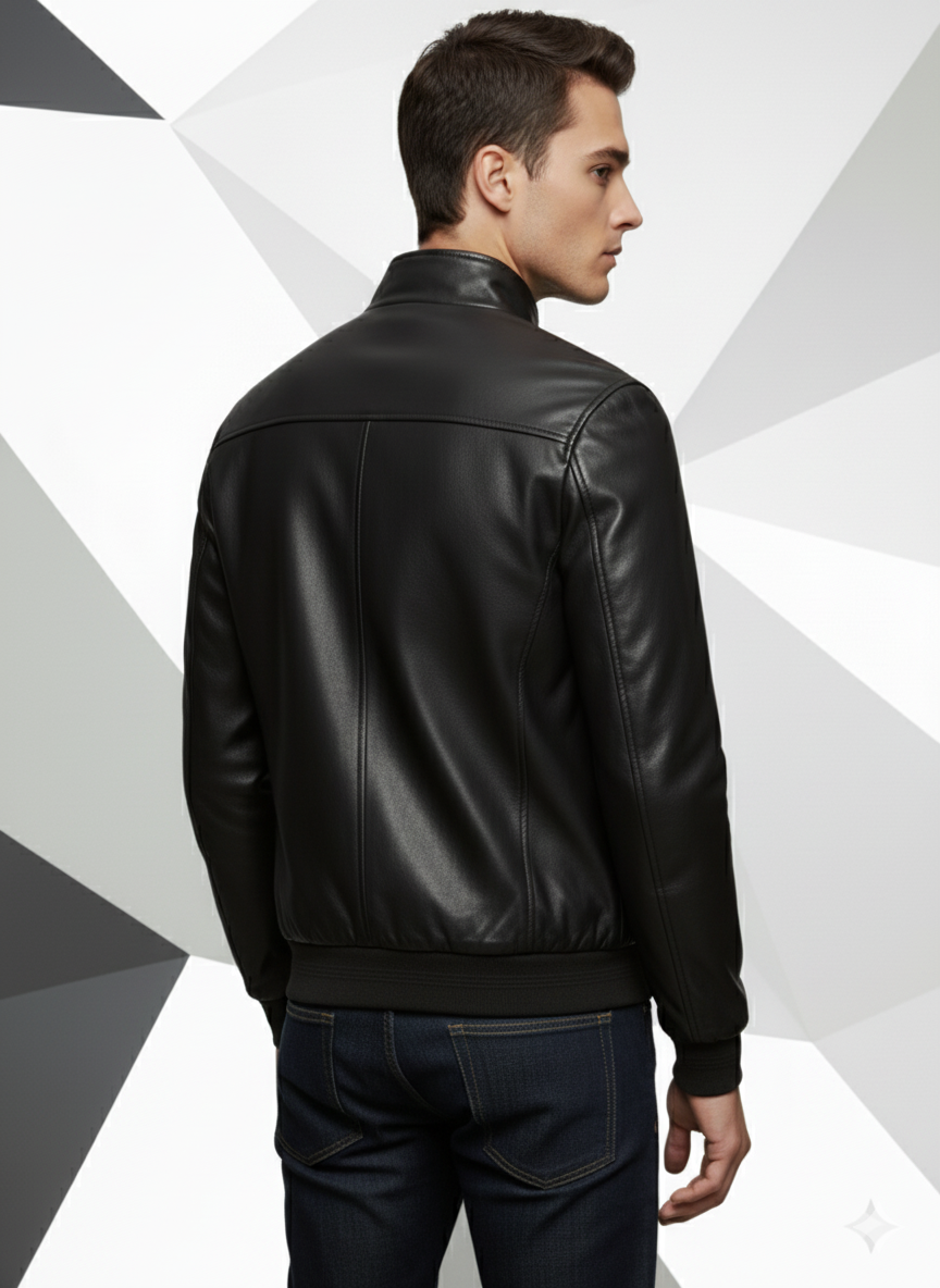 Giubbotto in Pelle Cranberry