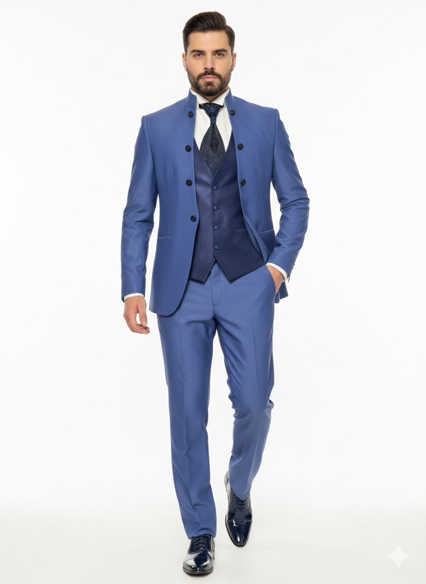 ABITO COREANO AZZURRO PIXEL