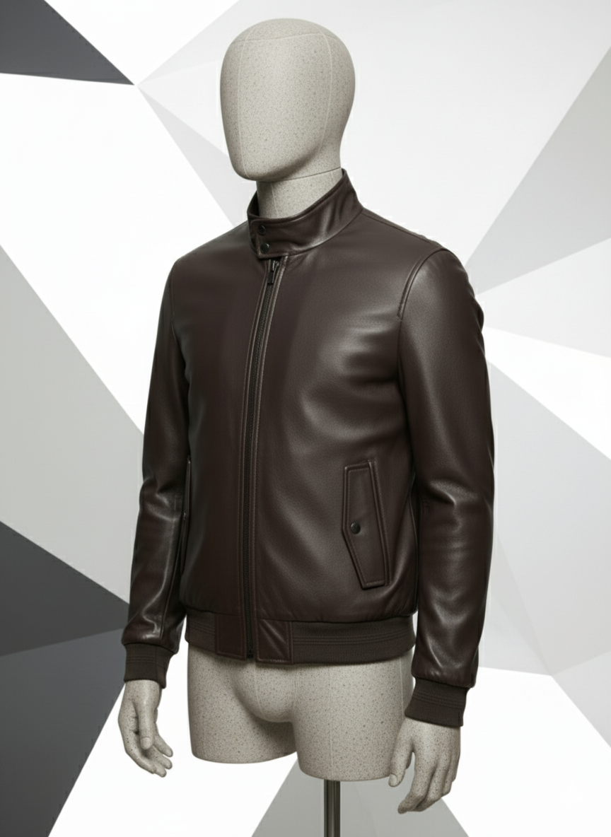 Giubbotto in Pelle Cranberry