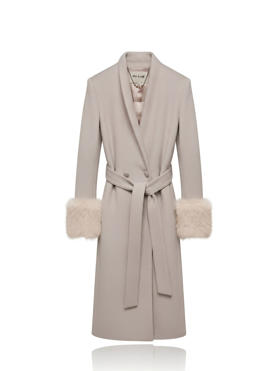 CAPPOTTO CON POLSI IN PELLICCIA