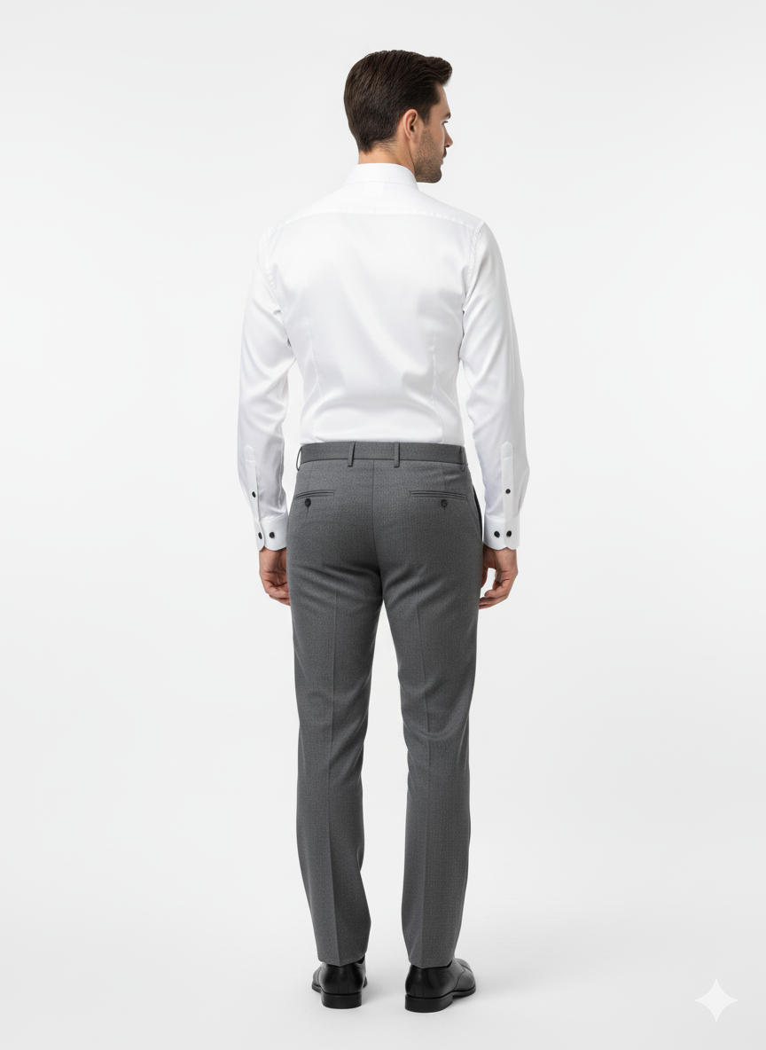 WHITE SATIN DIPLOMATIC SHIRT