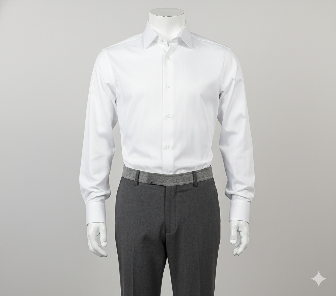 CAMICIA BIANCA MICROLAVORATA