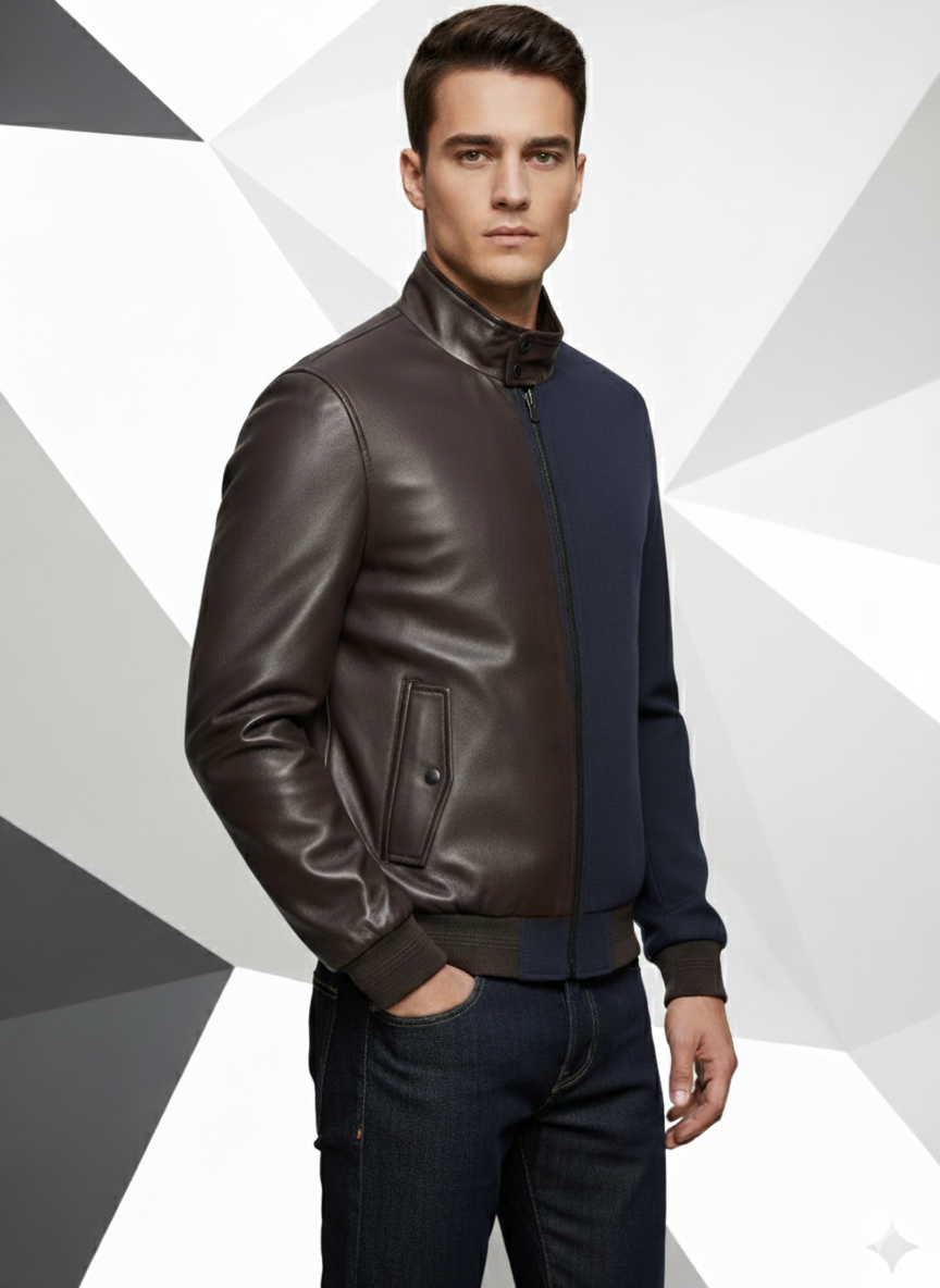 Giubbotto in Pelle Reversibile