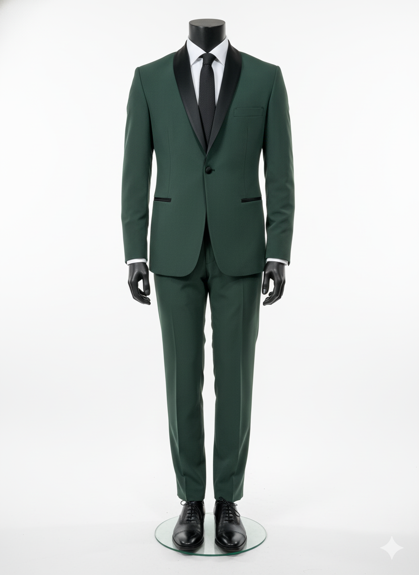 GREEN SHAWL TUXEDO SUIT