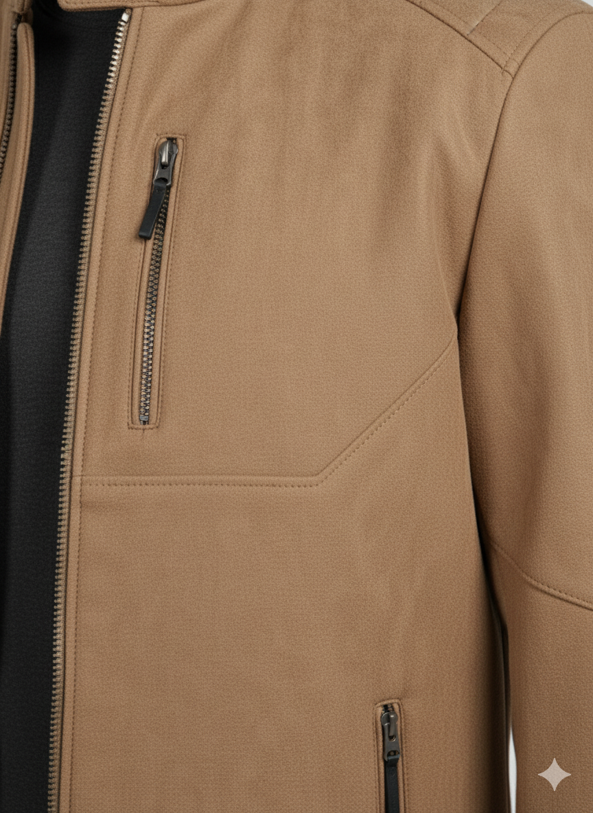 Giubbotto in Camoscio Beige