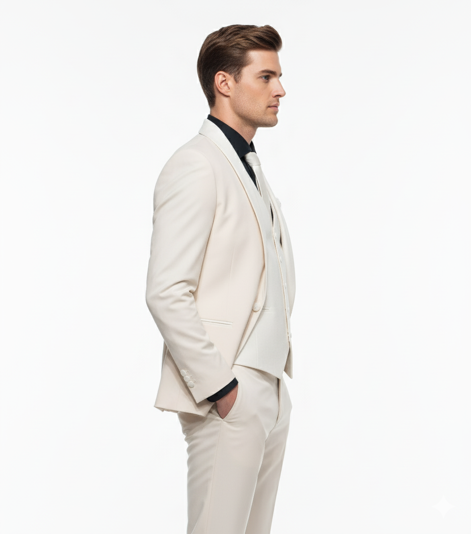 ABITO SMOKING A SCIALLE INTARSIATO