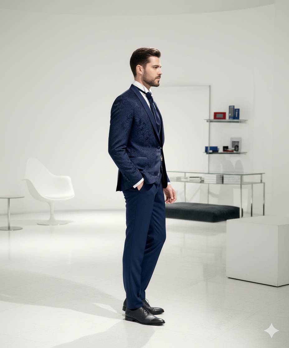 CHÂLE DAMASSÉ SMOKING