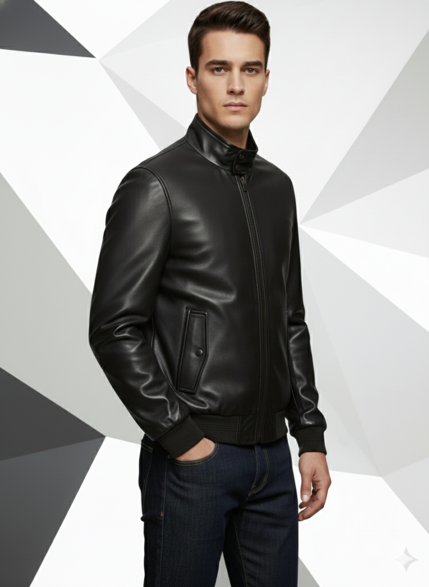 Giubbotto in Pelle Cranberry