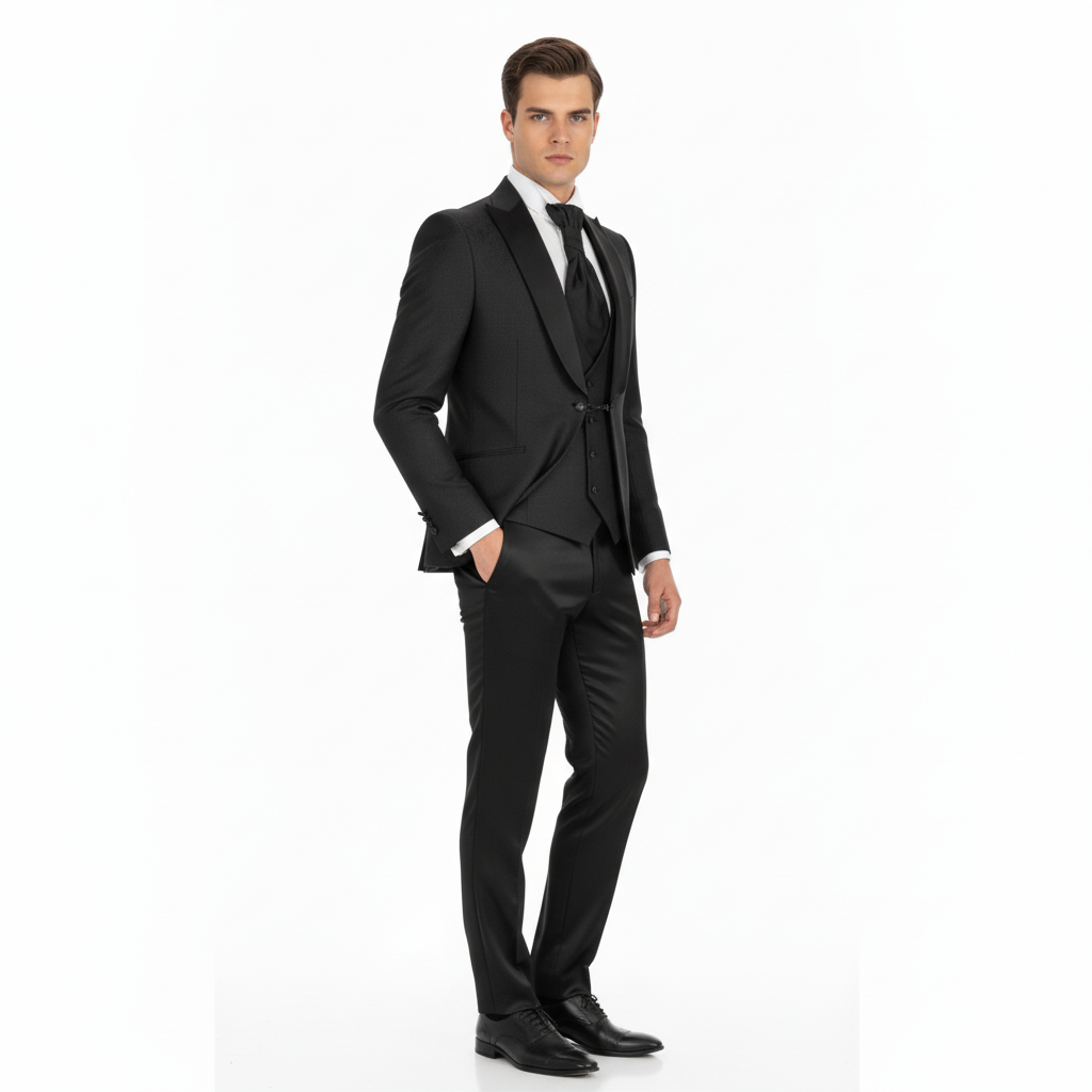 ABITO SMOKING LANCIA DAMASCATO