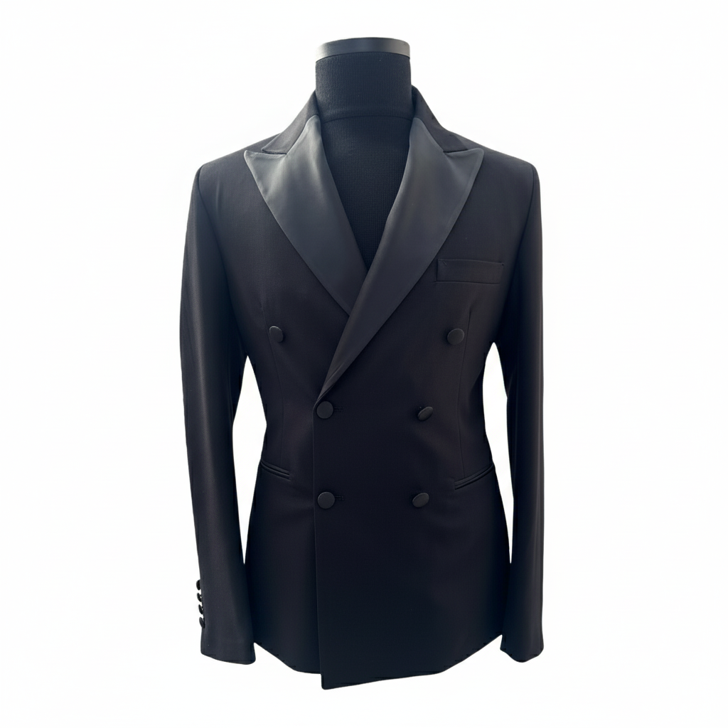 BLACK DOUBLE BREASTED TUXEDO