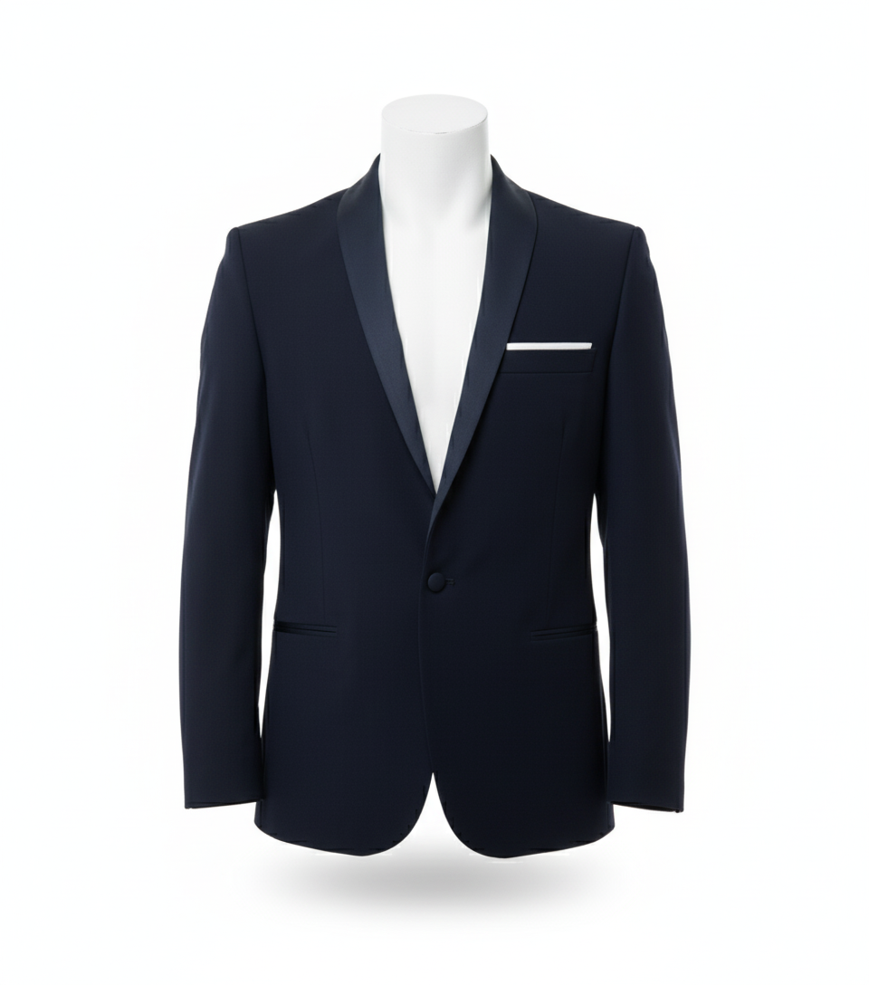 BLUE SHAWL TUXEDO SUIT