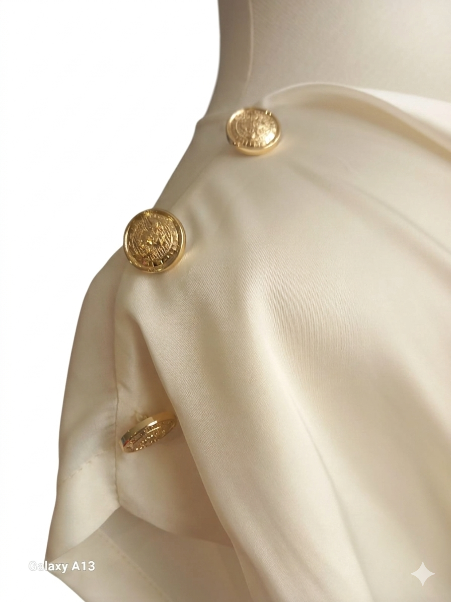 BLUSA IN RASO CON BOTTONI