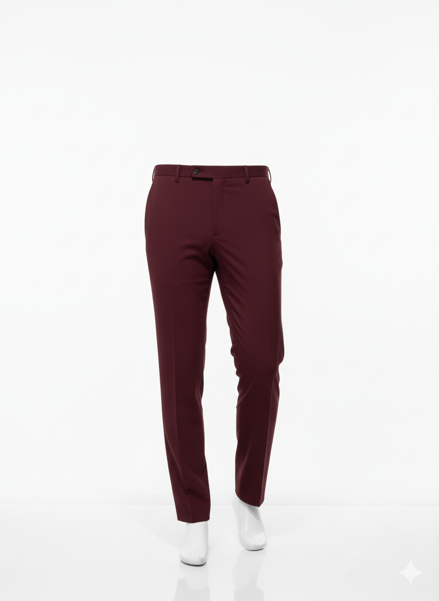 BURGUNDY SPEAR TUXEDO SUIT