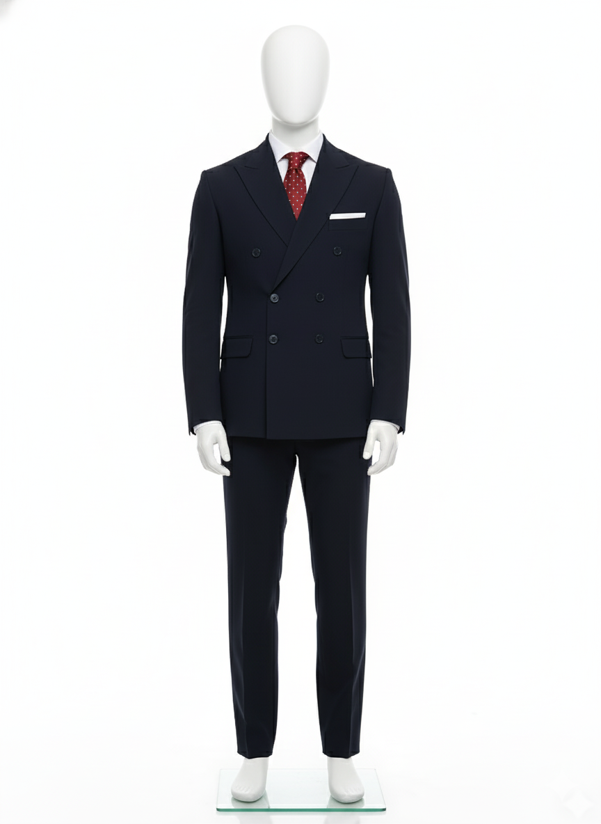 BLUE DOUBLE BREASTED SUIT