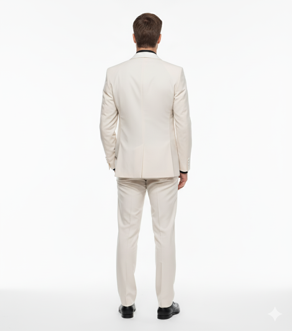 ABITO SMOKING A SCIALLE INTARSIATO