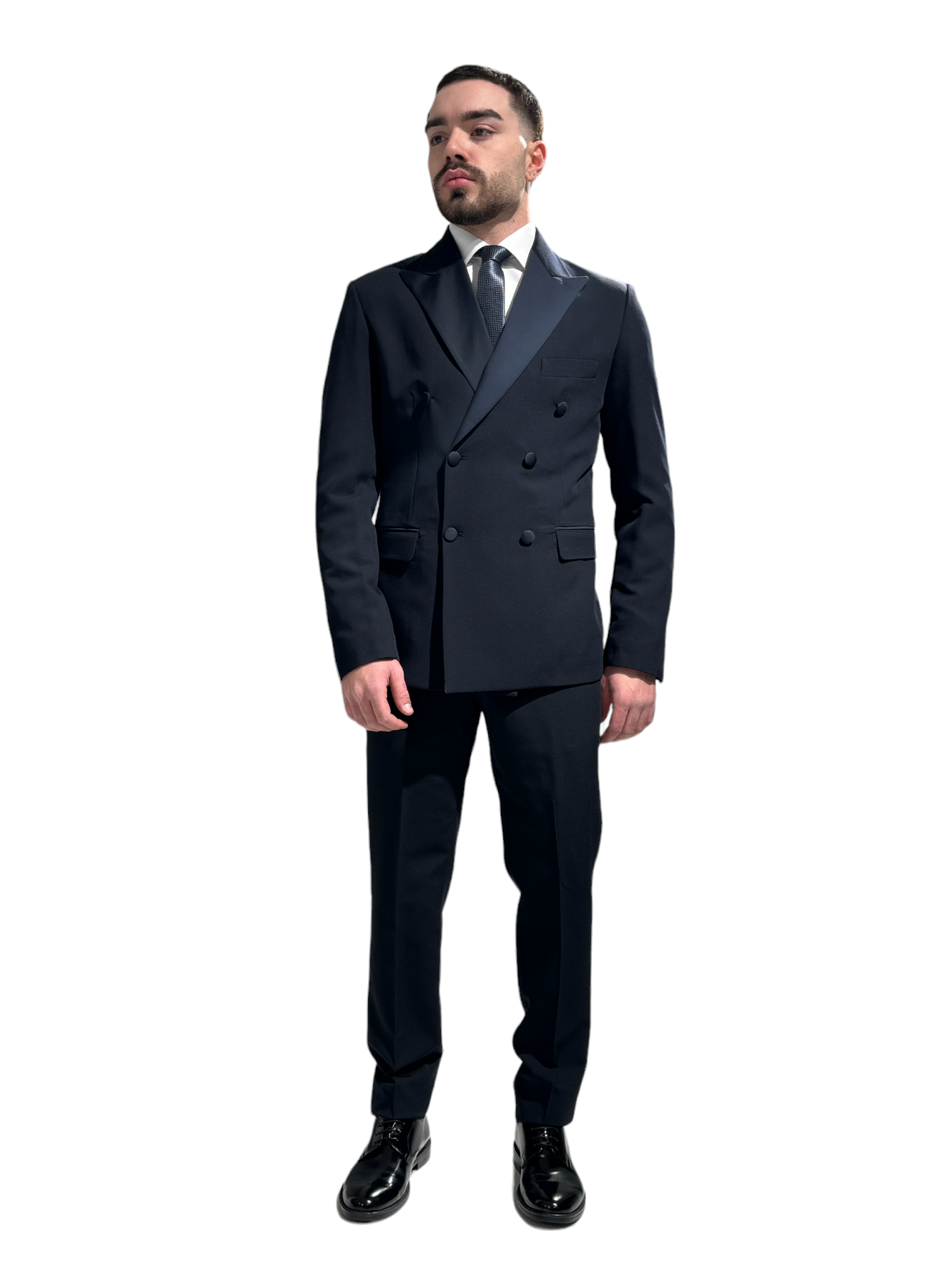 BLUE DOUBLE BREASTED TUXEDO