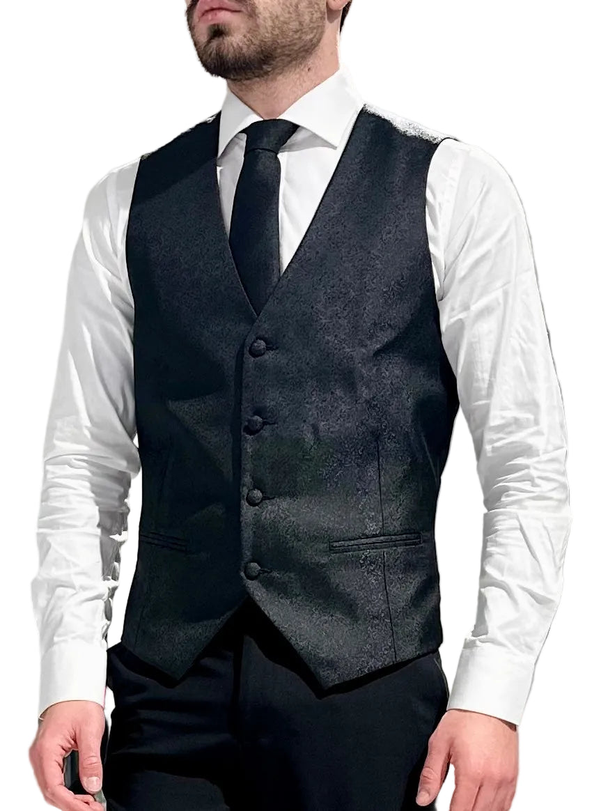 WAZHAKU Gilet da uomo vintage, vestibilità normale, classico, per matrimonio, alla moda, casual, per matrimoni, feste, affari, vino C., XL WAZHAKU Gilet da uomo vintage, vestibilità normale, classico, per matrimonio, alla moda, casual, per matrimoni, feste, affari, vino C., XL